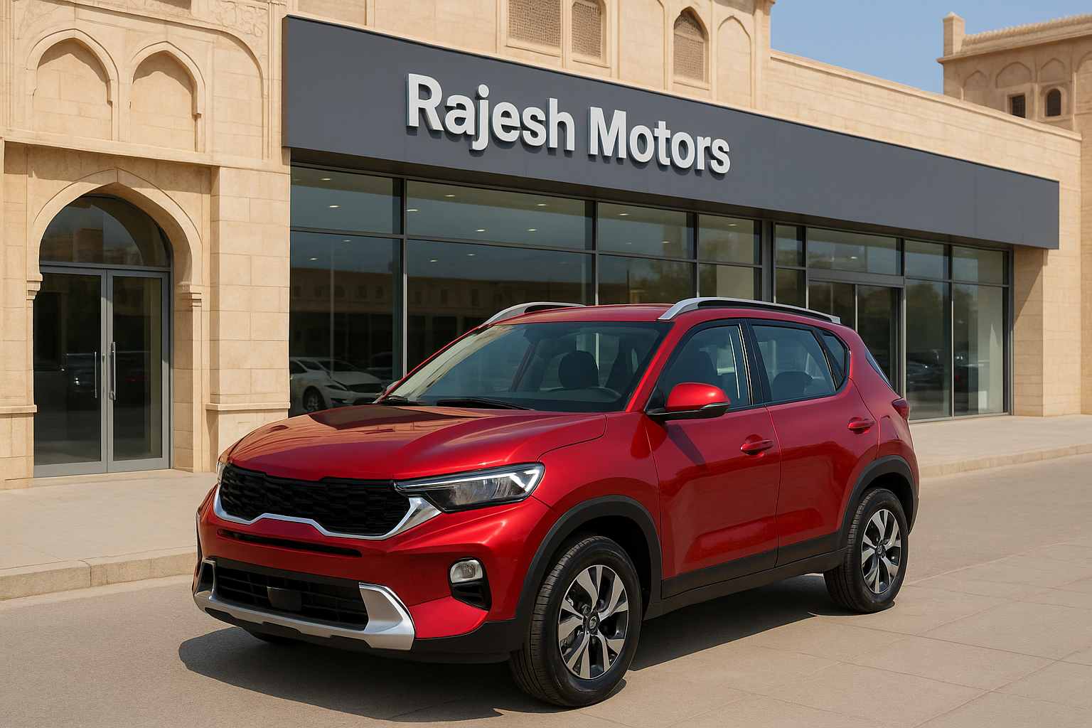KIA Sonet on display at Rajesh KIA showroom Jaipur