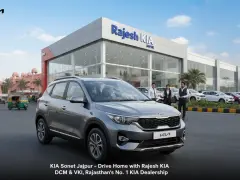 KIA Sonet at Rajesh KIA Jaipur DCM & VKI showroom – Rajasthan’s No. 1 KIA dealership offering best service and instant delivery.