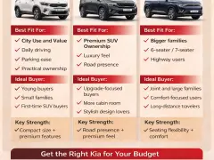 Kia Sonet Seltos and Carens on-road price comparison in Jaipur