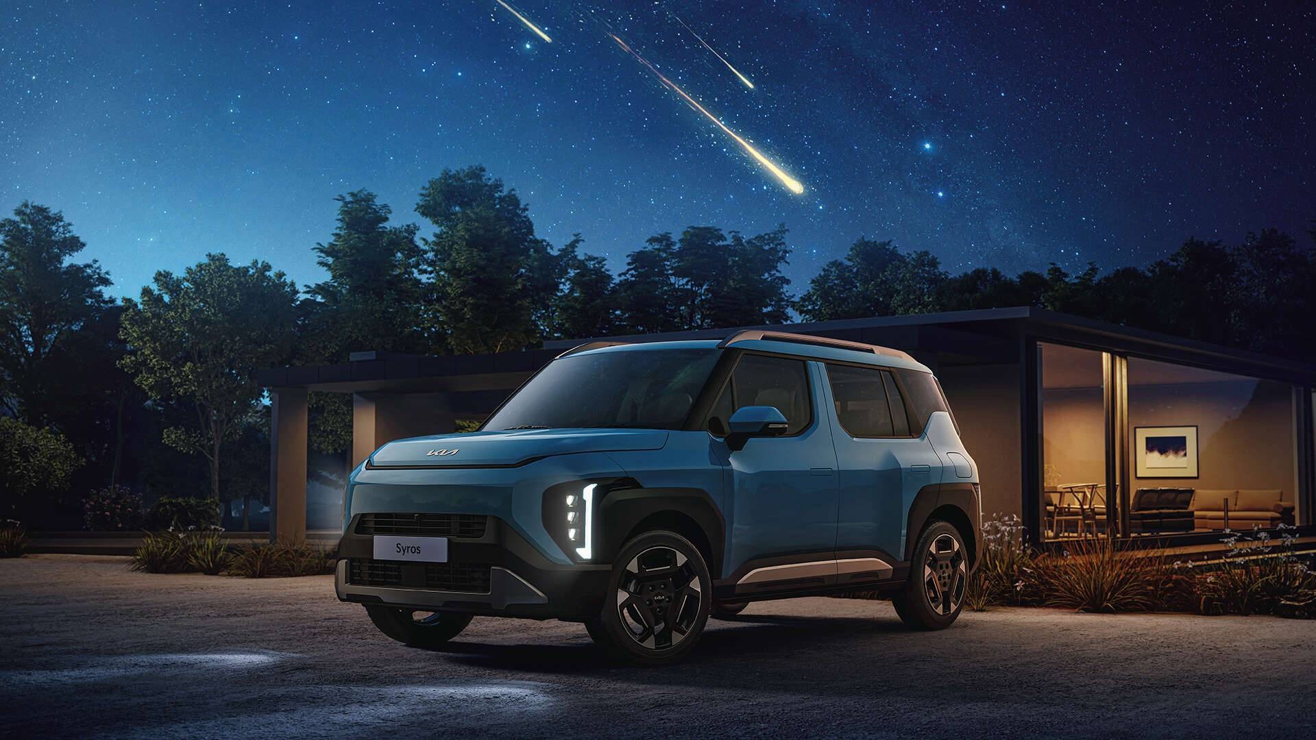 best Kia Syros variant Jaipur hero image showing the Kia Syros for city and family buyers comparing variants before booking in Jaipur.