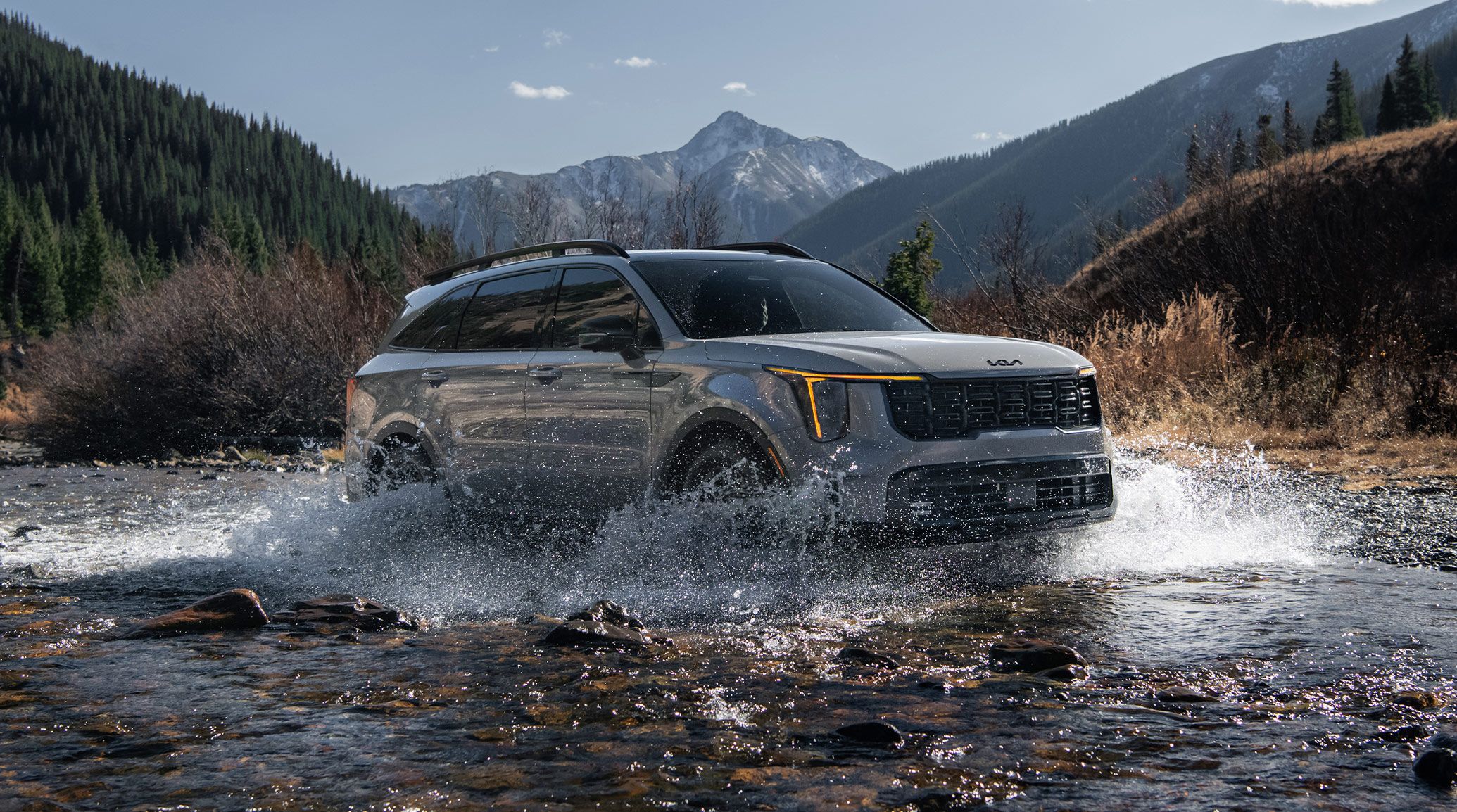 Kia Sorento global model beside water